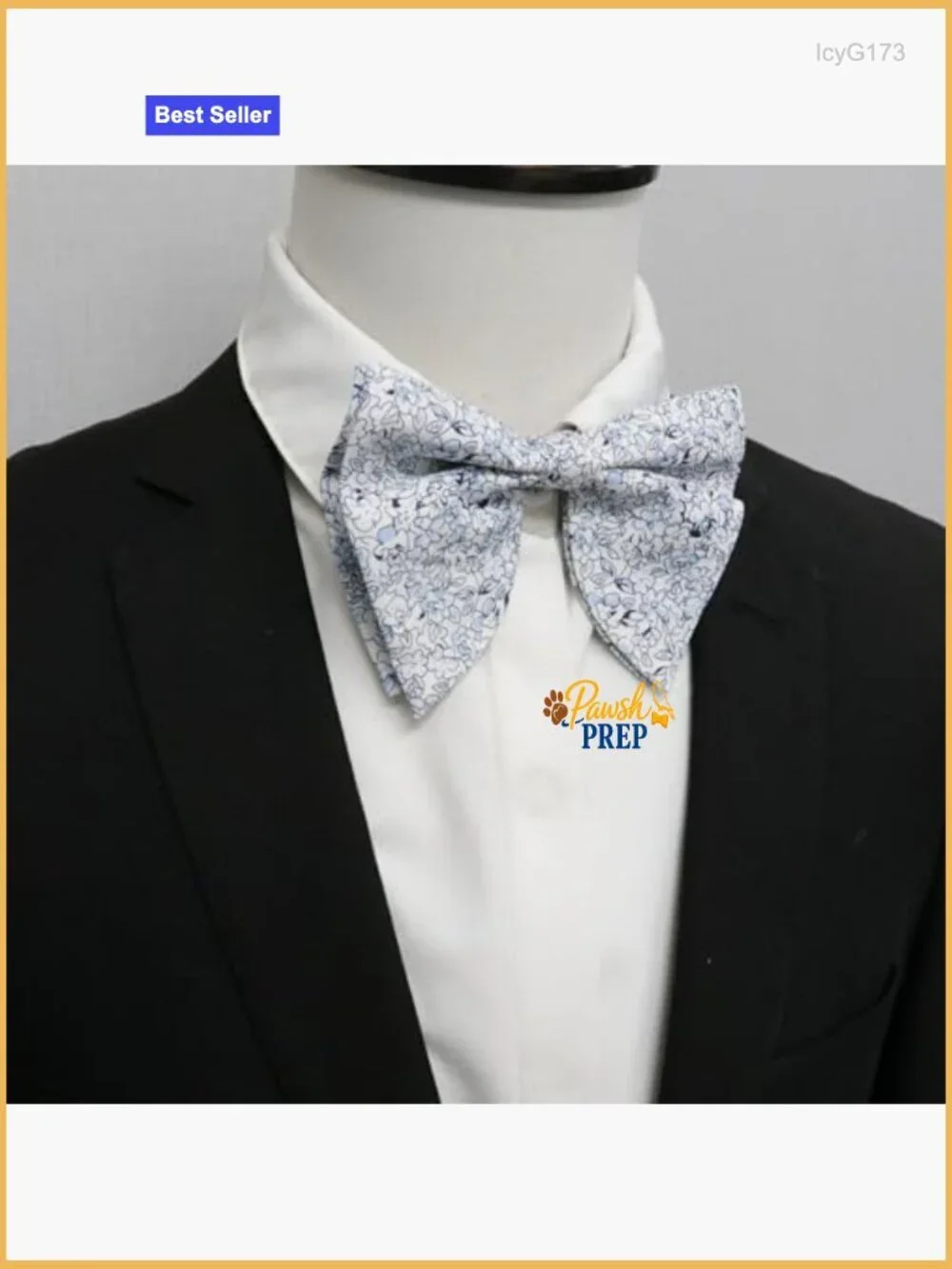Oversized Pre-Tied Cotton Bow Tie Floral Pattern Wedding Party Casual